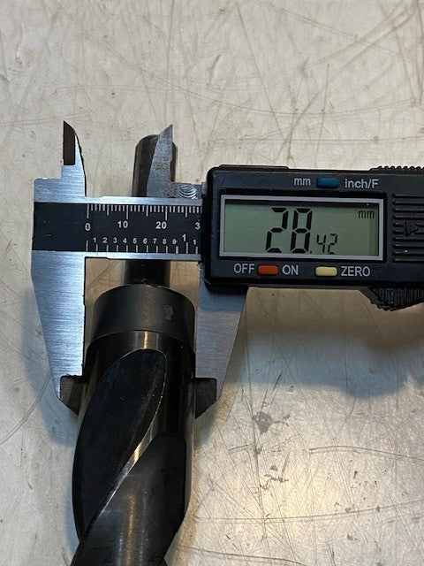 HSS 1-1/8" Drill Bit 6" Long 13mm End 28mm OD