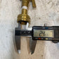 AB Ground Plug Valve 2-Way Brass Lever External Drain - MEASUREMENTS PICTURED