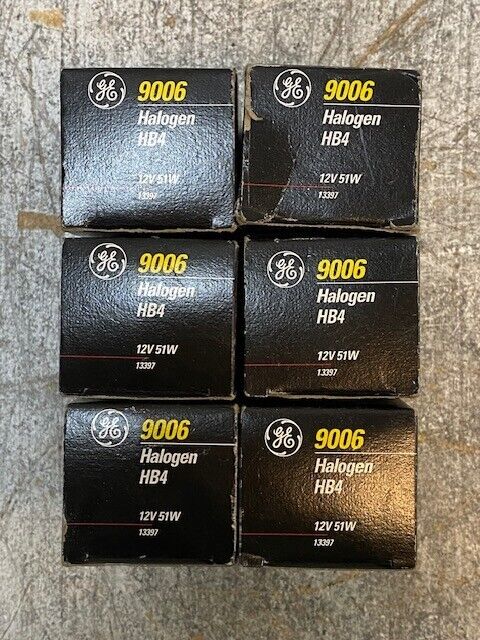 6 Qty of GE Automotive 9006 Low Beam Light Halogen HB4 (6 Quantity)