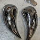 Motorcycle Chrome Flames Mirror Set (Does Not Include Hardware)