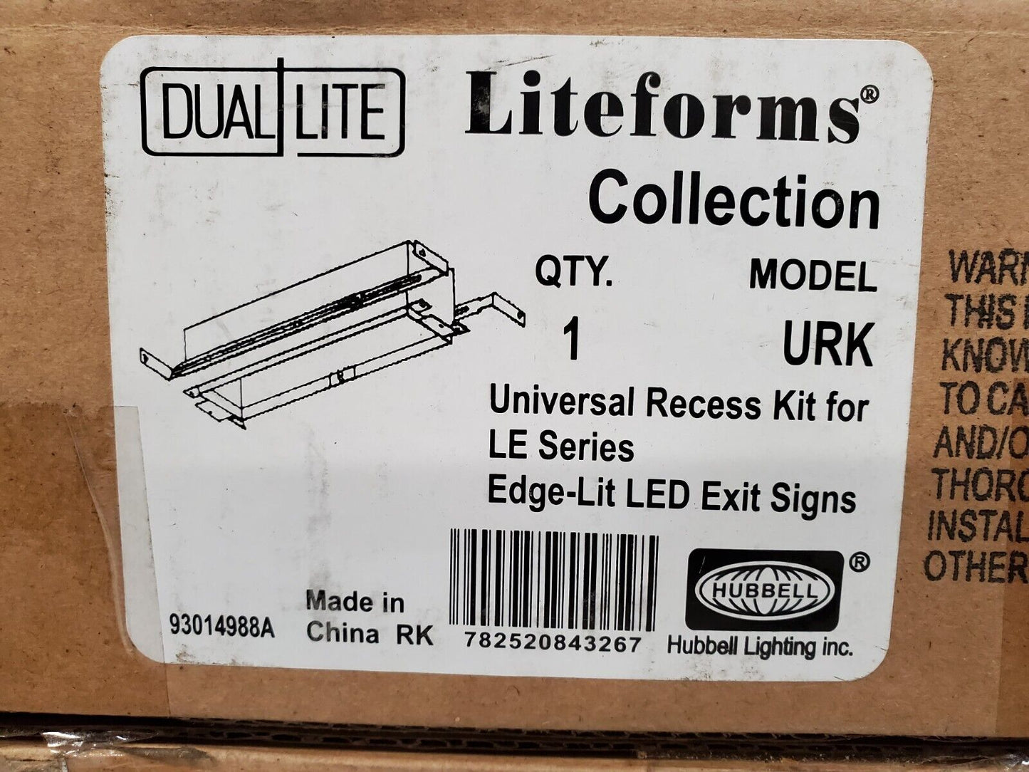 8 Boxes of DualLite Liteforms Recess Kit for LE Series Model URK 93014988A