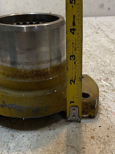 4-Bolt 24-Spline Yoke 64mm Bore 80mm OD 6" Long 4-1/4" Wide 4-1/4" Tall