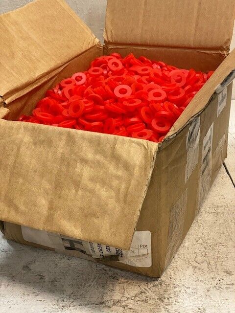 Box of 1000 Red Rubber Washers/Grommets 20mm OD 10mm ID (1000 Quantity)