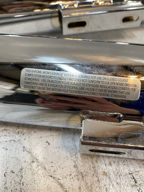 2 Qty of Krome Werks Exhaust Pipes 31-3/8" Length 76mm OD (2 Quantity)
