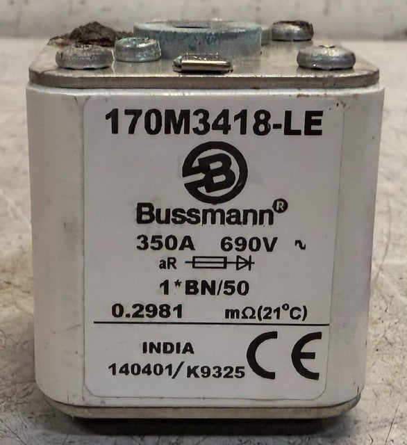 11 Quantity of Bussman 170M3418-LE HighSpeed Square Body Fuse 350A 690V Untested