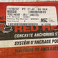 80 Qty of Red Head 06935340 Wedge Anchors 3/8 x 7" Carb Steel WS-3870 (80 Qty)