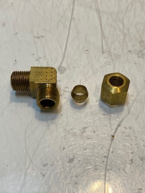 65 Qty of AF 90 Degree Brass Compression Elbow Fittings 10mm & 11mm Threads