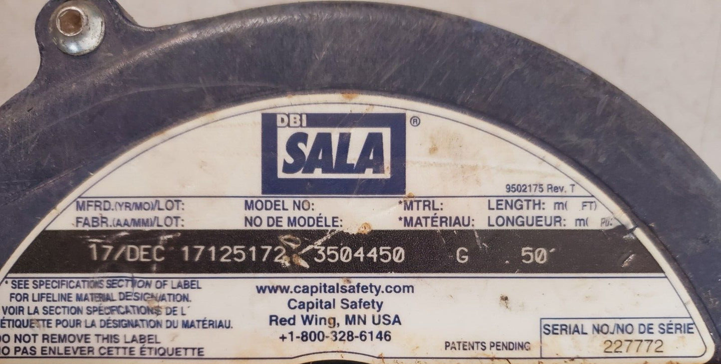 DBI SALA Ultra-Lok Self-Retracting Lifeline Galvanized Cable 50 Ft | 3504450