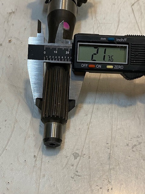 Input Shaft 8" Long 70mm OD 30-Teeth 15mm End 22mm Shaft 20-Spline
