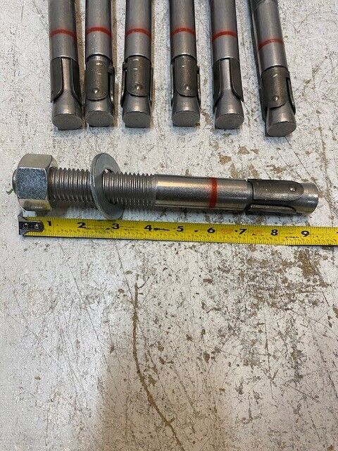 7 Quantity of 1" x 9" Wedge Anchors w/ Nuts & Washers (7 Quantity)