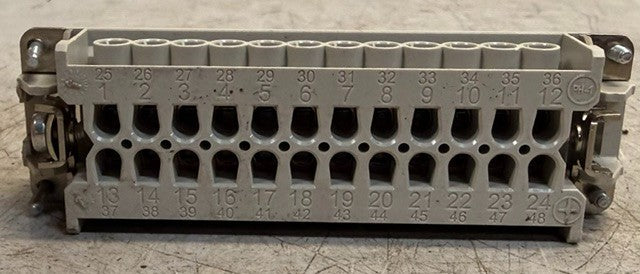 Epic H-BE-24-Pin Heavy-Duty Connector Insert 10196000, 16A / 500V / 6kV / 3
