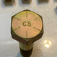 24 Quantity of CS Hex Head Bolts 4-1/4" L 33mm Hex Head 22mm Thread (24 Qty)