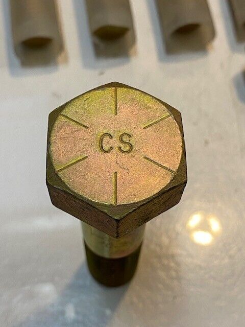 24 Quantity of CS Hex Head Bolts 4-1/4" L 33mm Hex Head 22mm Thread (24 Qty)