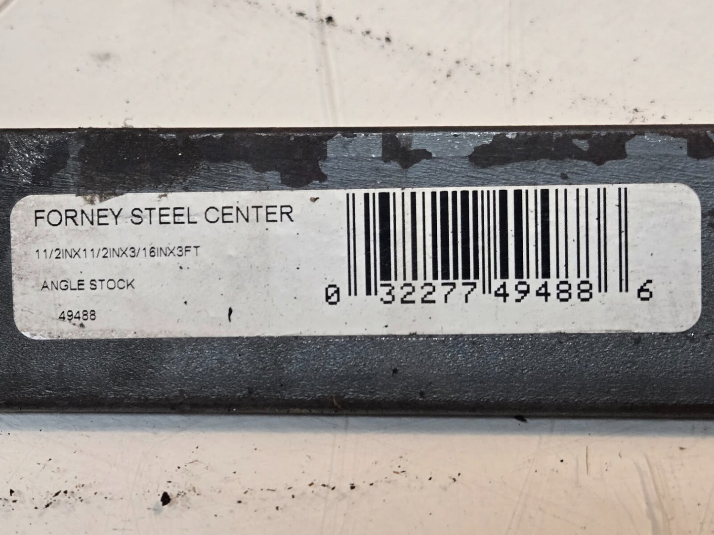 2 Quantity of Forney 49488 Angle Stock 1-1/2"x1/12"x3/16"x3' (2 Quantity)