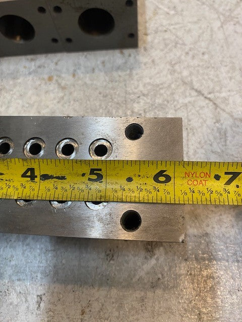 5 Qty of Manifolds 6-1/8" x 1-7/8" x 1-5/8" 20mm ID 9mm/6mm/5mm Holes (5 Qty)