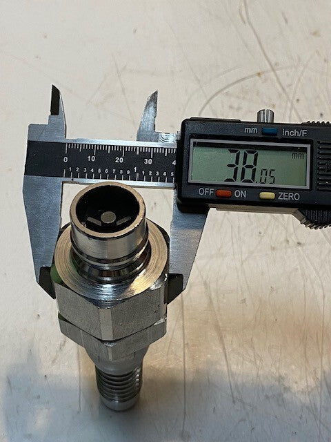 Male Flare Bulkhead Fitting SVHN-12 | 5" L 38mm OD 20mm Male End 19mm Female End