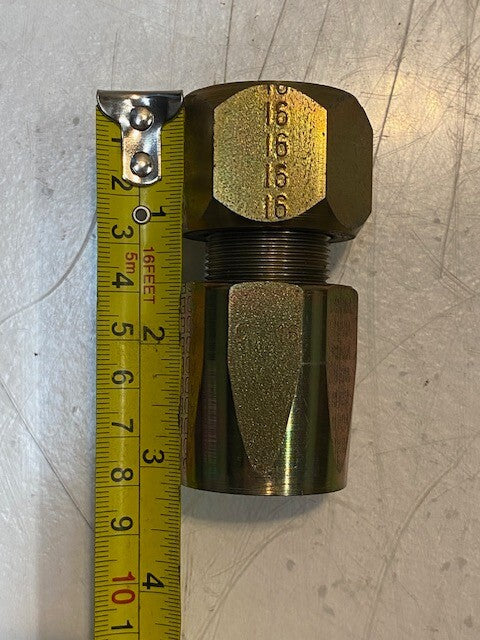 Hydraulic Check Valve Hose Fitting 06916, 16, ANE, Z, ADE, 2-3/4" L 38mm OD