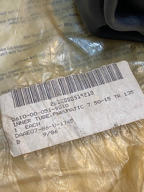 Pneumatic Inner Tube 7.50-15 LT | 2610-00-051-9210 Truck Tire Tube