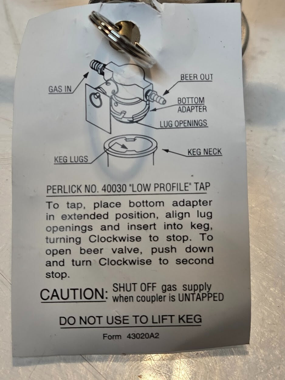 Perlick 40030 Mk20 Low Profile Keg Coupler | 6.8mm and 9.9mm Barb Couplers
