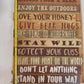 4 Qty Young's Inc Wooden Lesson from a Bear Wall Signs  20"Hx15"W 18016 (4 Qty)