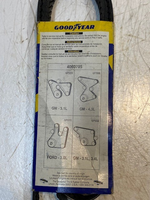 Goodyear Gatorback Poly-V The Quiet Belt 4060705 | 6PK1790 Nascar Performance