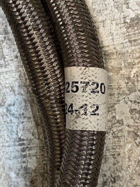 Flexible Stainless Steel 17mm Braided Fuel Line Hose 1425720 Approx 5-1/2' Long