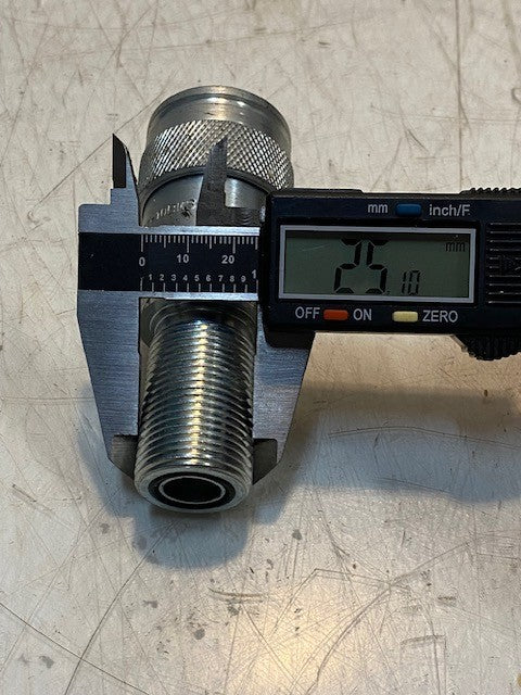 Parke Hydraulic Quick Coupler 24XP | FEM-501-10BMS-NL | 4" Long 25mm Thread