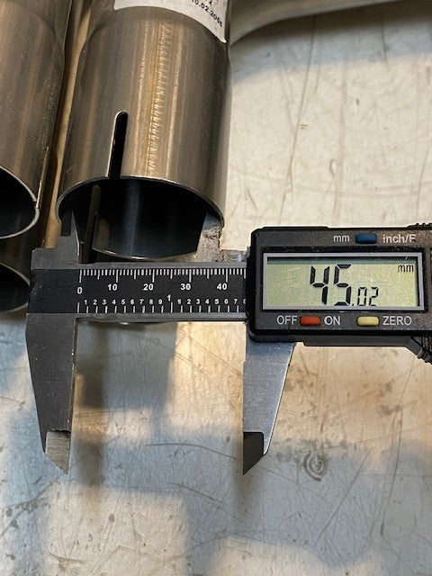 4-Pipe Exhaust Header Muffler CSP808 | 34872 | 18-1/2" Long 38mm Bore 45mm End