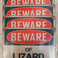 4 Qty Beware of Lizard Rustic Retro Signs V256 8"x12" (4 Qty)