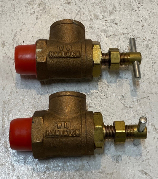 2 Quantity of Hamilton Brass Pressure Regulator Relief Valves 23mm Bore (2 Qty)