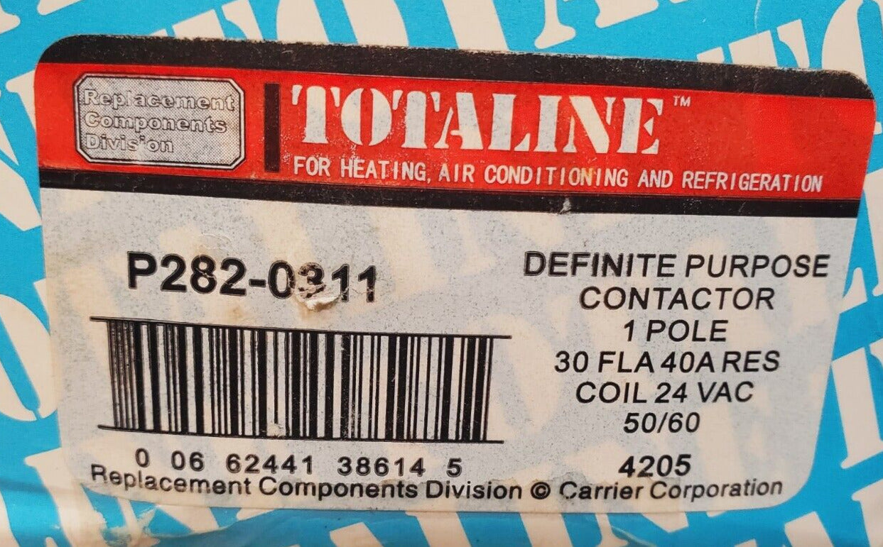 Totaline Contactor Coil 24VAC | 50/60Hz | P282-0311 | 30 FLA 40A | C4205