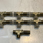 7 Qty of Parker Male Branch Tee Hydraulic Hose Adapters 3" L 17mm Thread (7 Qty)