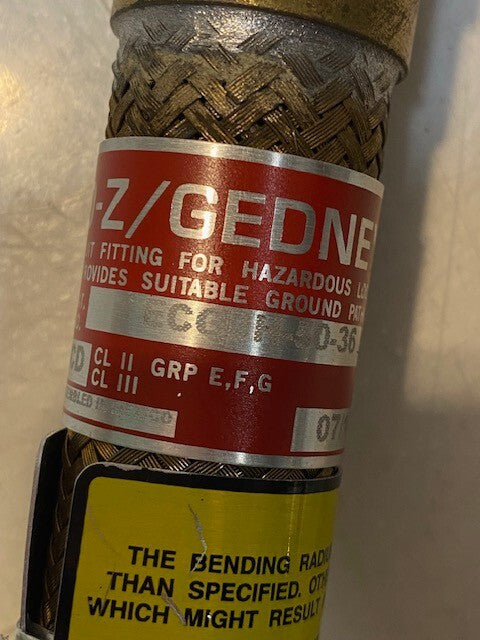 OZ/Gedney ECGJH-50-36 | 1/2 Bronze Braid Flexible Conduit Coupling 42" Long