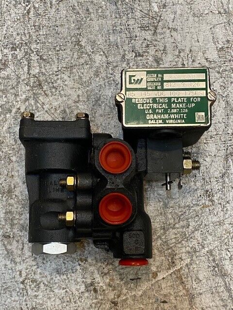 Graham-White Solenoid Valve 812-9-126 | 600-035 | 85-145 VDC 100-175 Psi