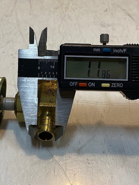 13 Qty of SA LM 97264 Stop Valves 2-1/8" Long 12mm Thread 21mm Thread (13 Qty)