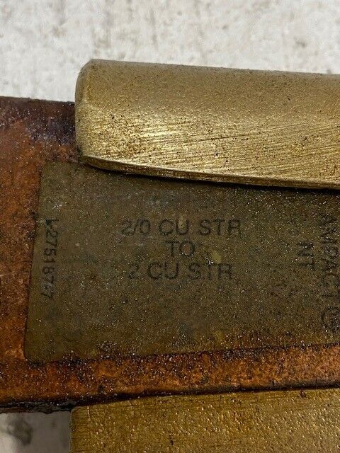 Ampact W2 2/0 CU STR to 2 CU STR 1-275187-7 Copper Tap Wedge Connector