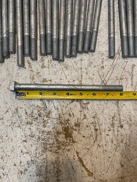 61 Quantity of 1/2" x 8" (1-5/8" Threaded) Square Head Bolts 307A 01RL (61 Qty)