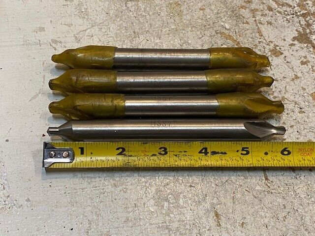 4 Quantity of HSS7 Center Drills 6" Long 16mm OD (4 Quantity)