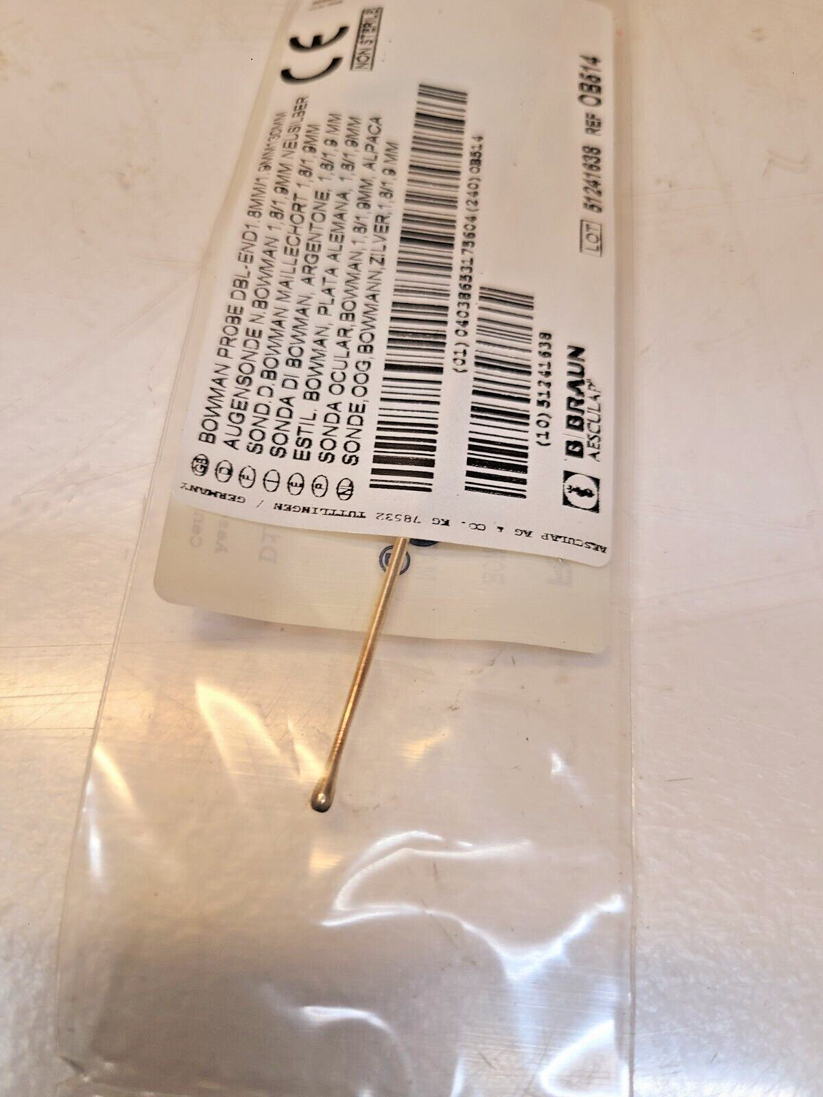 2 Qty. of Aesculap Braun Bowman Probe DBL-END1.8MM/1.9MM30MM | OB514 (2 Qty)