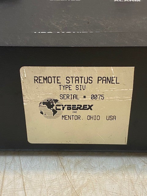 Cyberex Remote Status Panel Type SIV Serial 0075