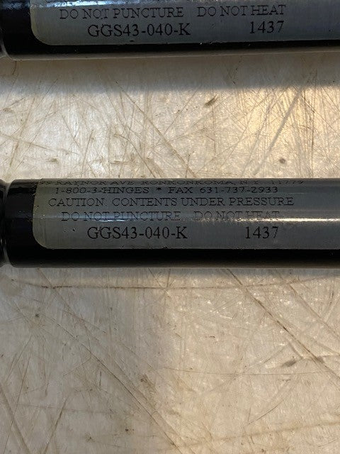 2 Qty of H.A. Guden GGS43-040-K Gas Spring Strut Lift Support Cylinders (2 Qty)