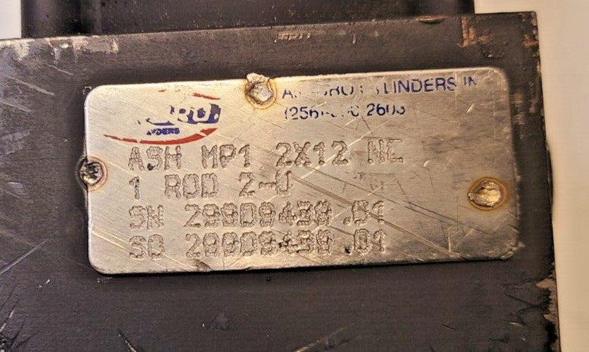 Air-Dro Cylinders Inc Pneumatic Cylinder ASH MP1 2x12 NC 1 ROD 2-U 299090439.01
