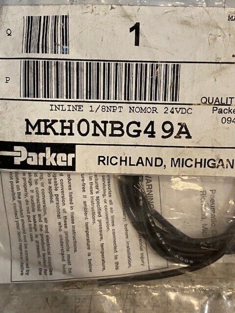 Parker MKH0NBG49A Control Valve