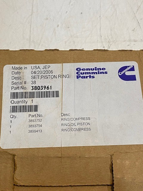 Cummins Piston Ring Set 3803961