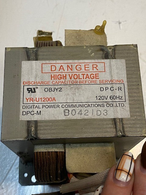 Amana Menumaster OBJY2, YR-U1200A, Transformer, High Voltage, 60HZ, 120V