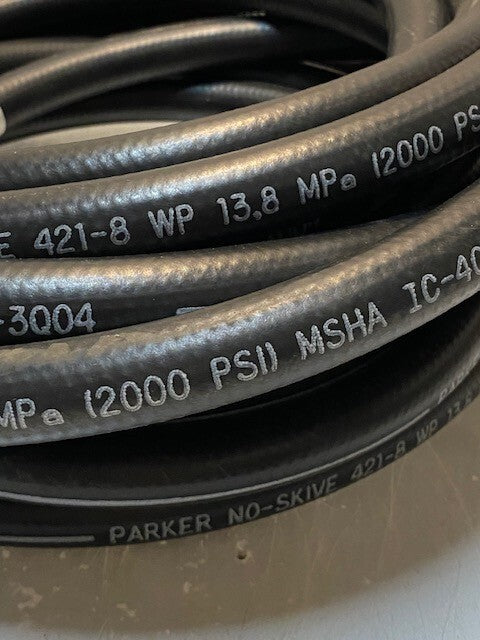 Parker No-Skive 421-830 Hose 30ft Long | SAE100R1AT-8 | 8-3Q04