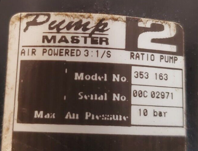 Legacy Pump Master Air Powered 3:1/S LBL3510 | 363 163 | 10 Bar