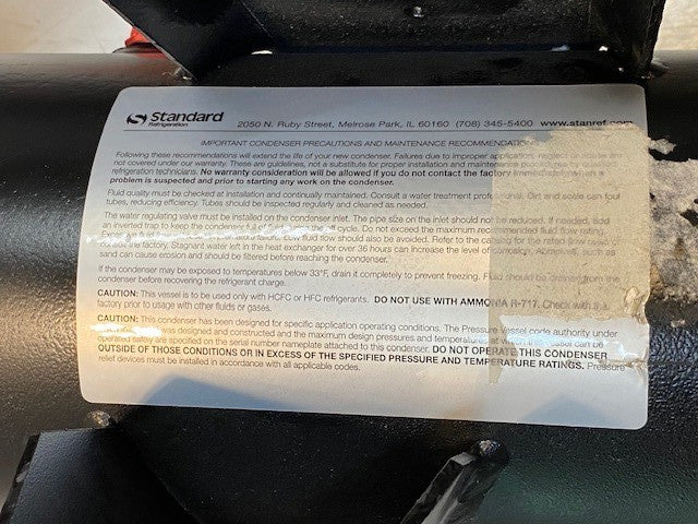 Standard Refrigeration Co. Condenser Heat Exchanger SST6530C01 | QSST200A