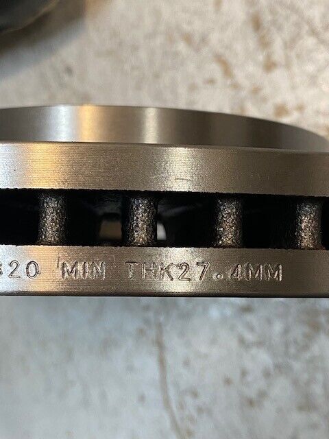 TRQ Brake Rotor BRA74180 | 55148 | 210320 | Min Thk 27.4 MM