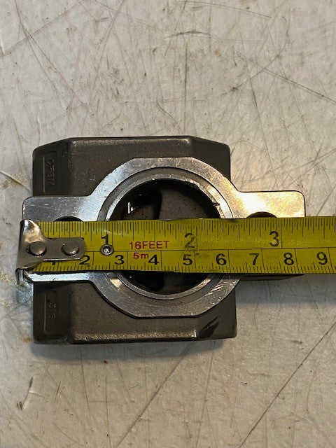 Hydraulic Valve Body Manifold CF8M 316 | 3-1/4" Long 2-3/8" Wide 34mm Bore